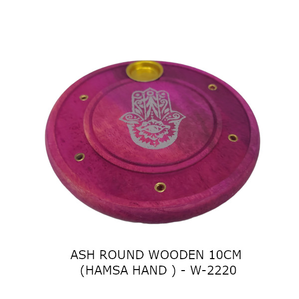 Ash wood round hamsa - w2220 Ash wood round hamsa - w2220